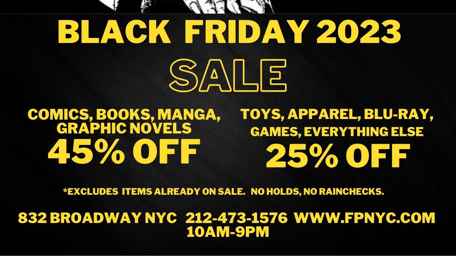 Forbidden Planet NYC's Black Friday Sale 2021 - The Daily Planet